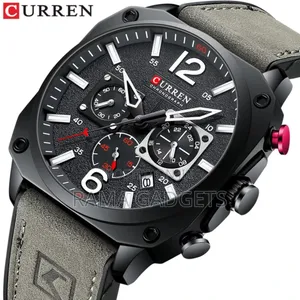 CURREN Top Luxury Brand Men's Fashion Leather Strap