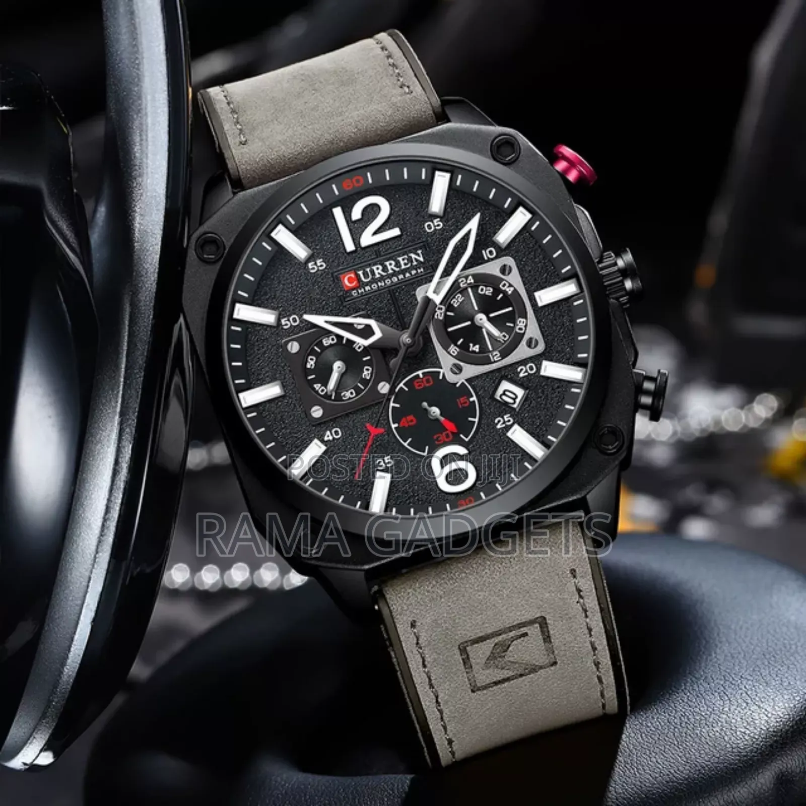CURREN Top Luxury Brand Men's Fashion Leather Strap