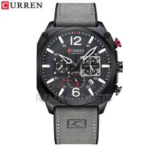 CURREN Top Luxury Brand Men's Fashion Leather Strap