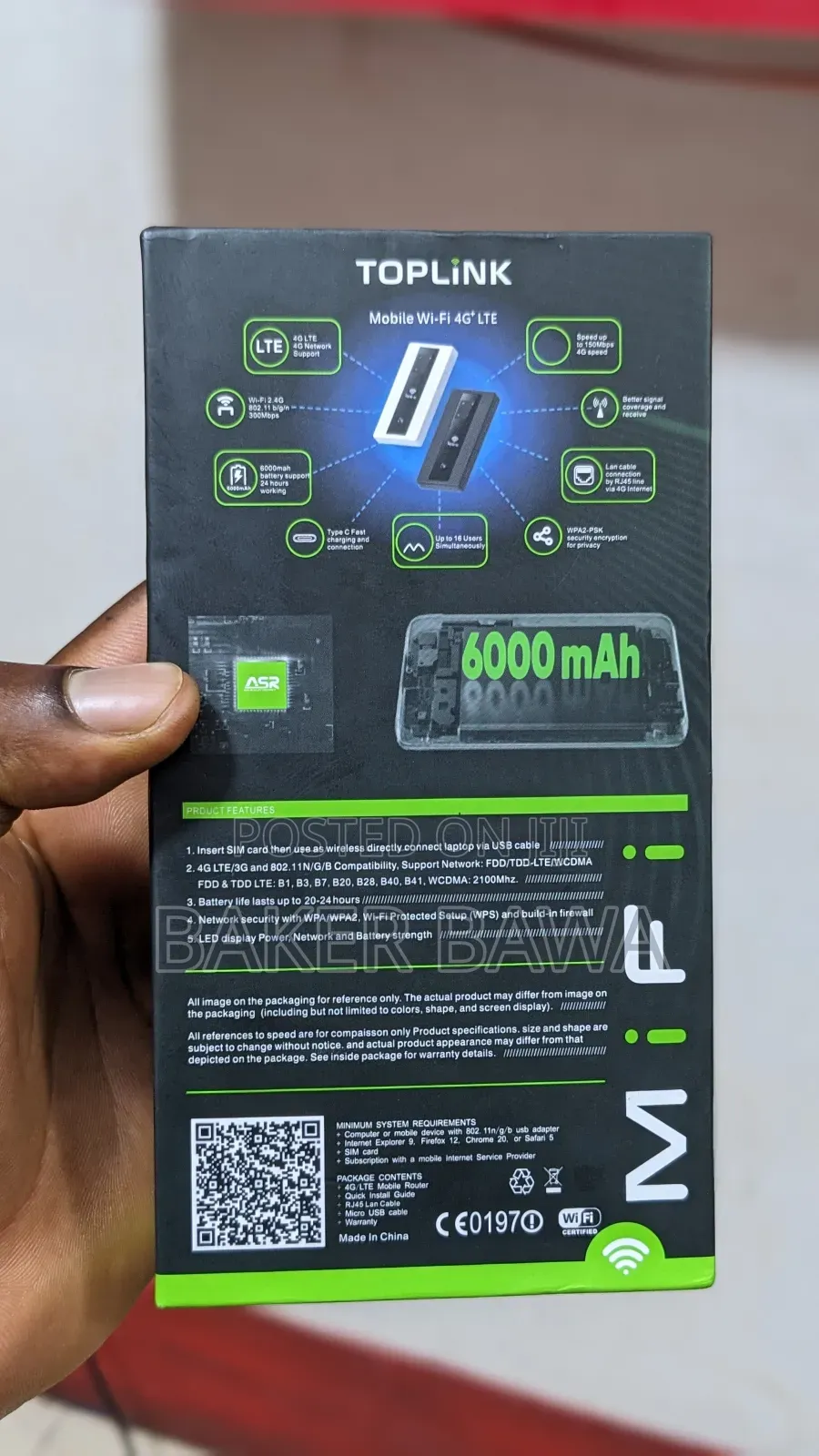 Wireless Mobile Wifi 4G LTE