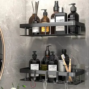 Pair of Wall Mounted Stainless Steel Bathroom Organizer