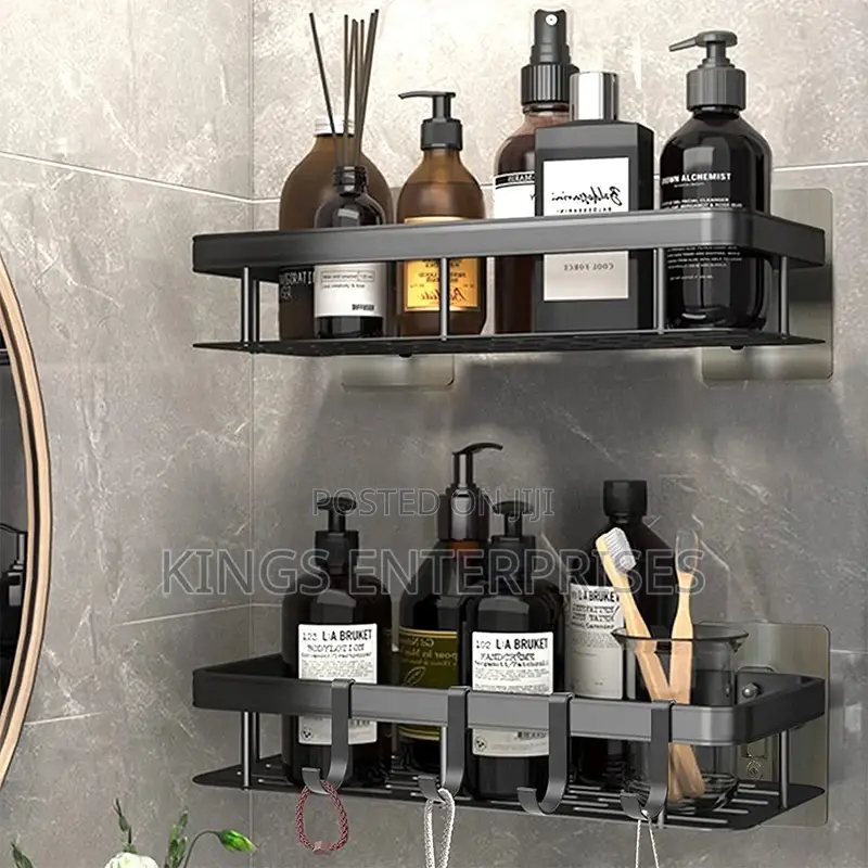 Pair of Wall Mounted Stainless Steel Bathroom Organizer