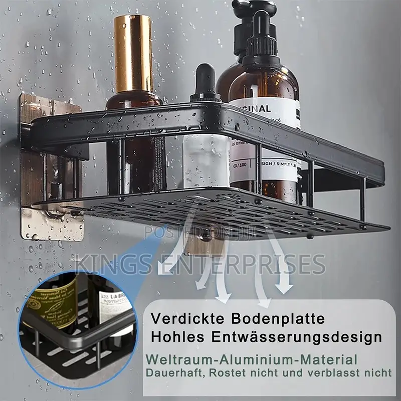 Pair of Wall Mounted Stainless Steel Bathroom Organizer
