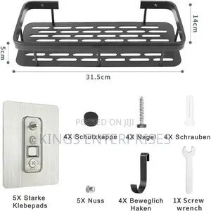 Pair of Wall Mounted Stainless Steel Bathroom Organizer
