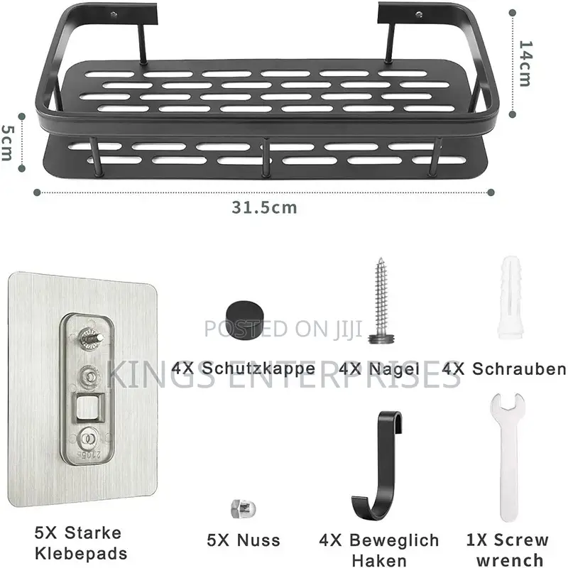 Pair of Wall Mounted Stainless Steel Bathroom Organizer