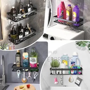 Pair of Wall Mounted Stainless Steel Bathroom Organizer