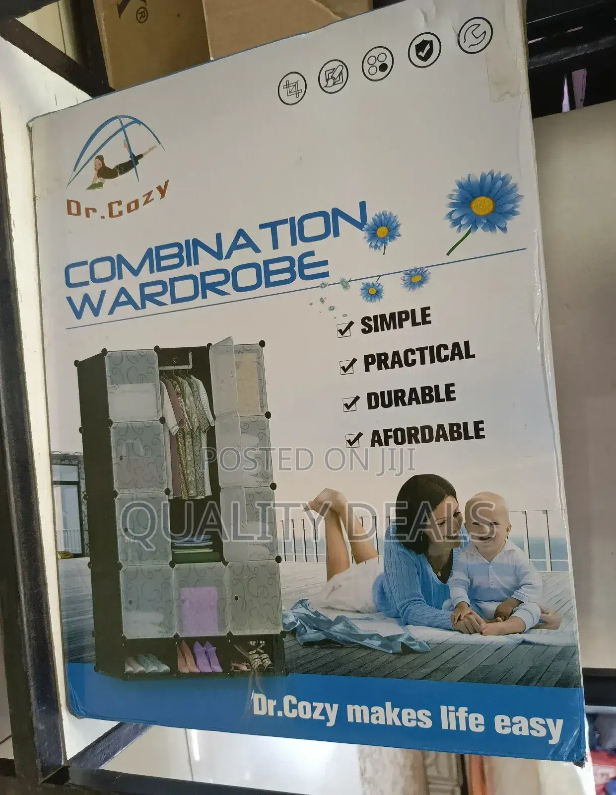 3 Collum Plastic Combination Wardrobe