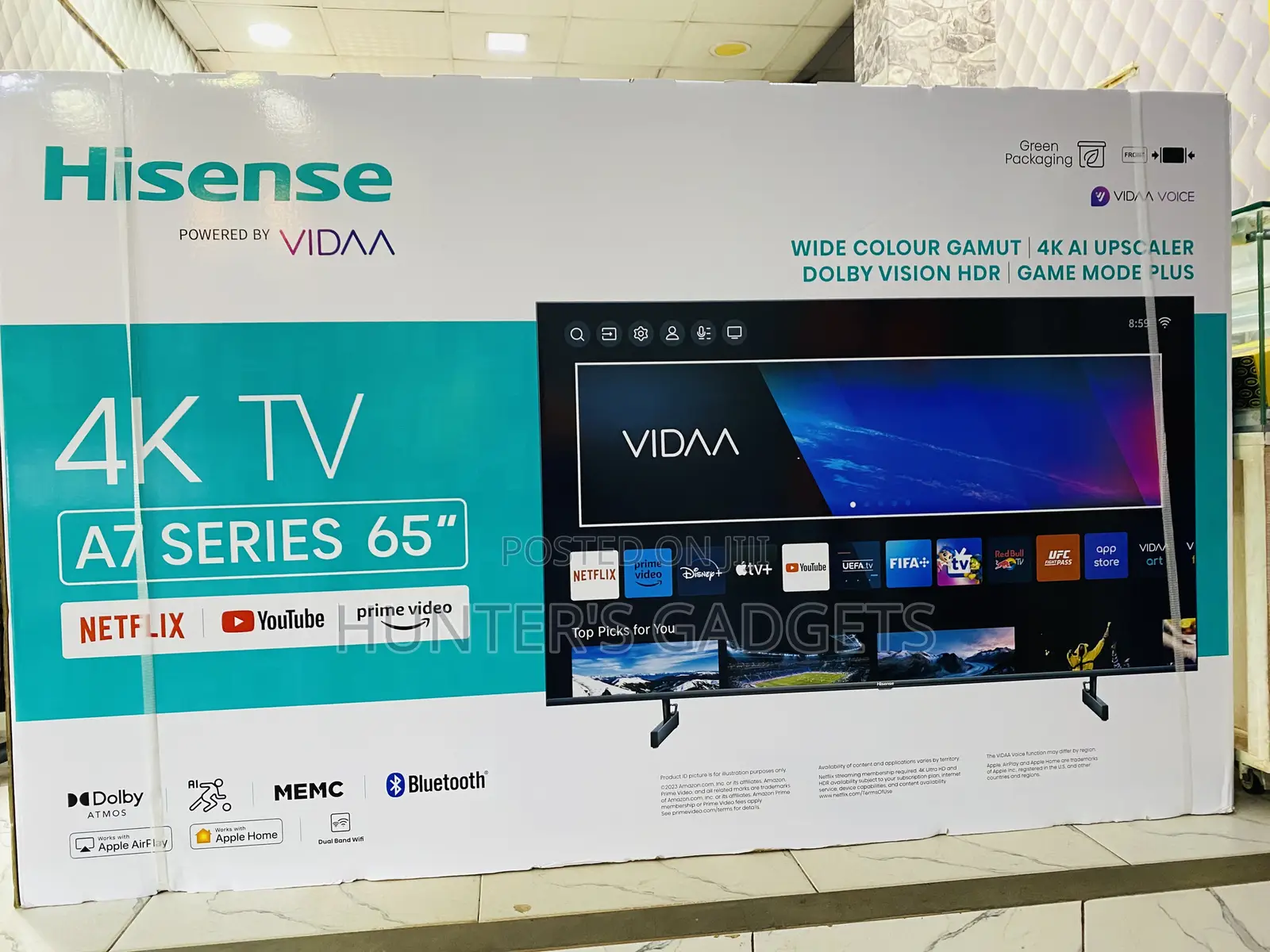 65 Inch Hisense A7 Series Smart Uhd Brand New With Mount