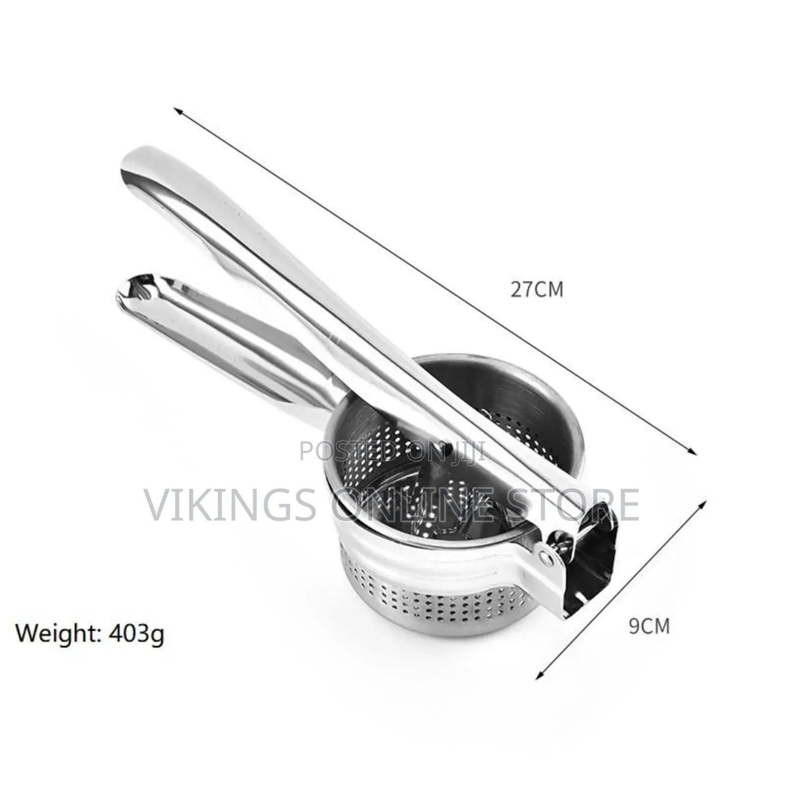 Stainless Steel Lemon Squeezer Potato Masher Garlic Slicer