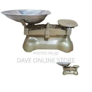 Photo - Mechanical Balance Weighing Scale, 6 Stones - Gold
