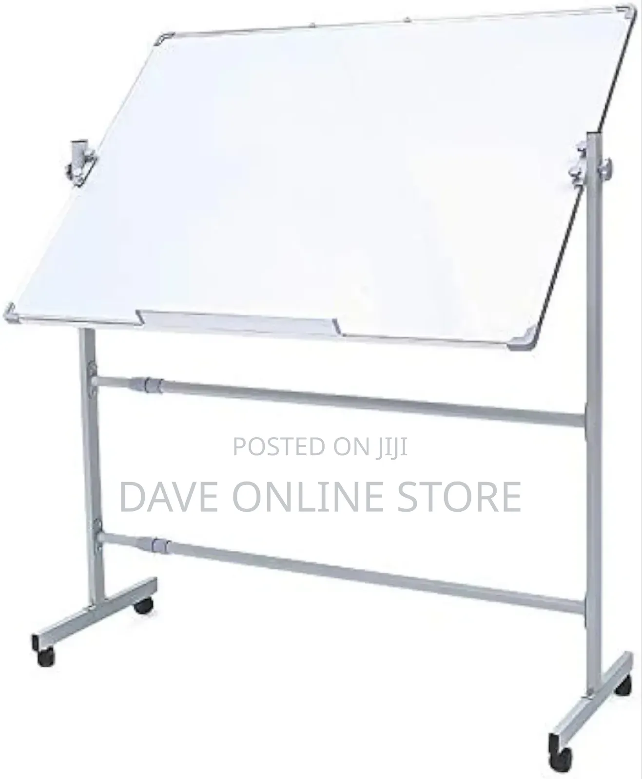Mobile Dry Erase White Board Metal Castors 90 X 120cm