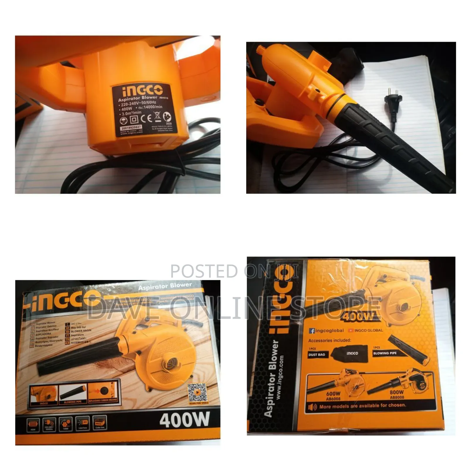 INGCO Air Blower-Yellow 400w
