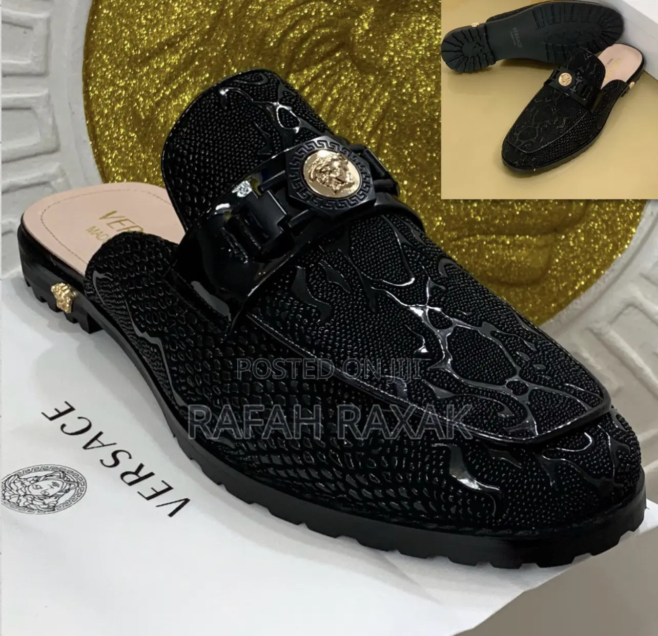 Original Men’S Versace Mules Half Cover Shoes
