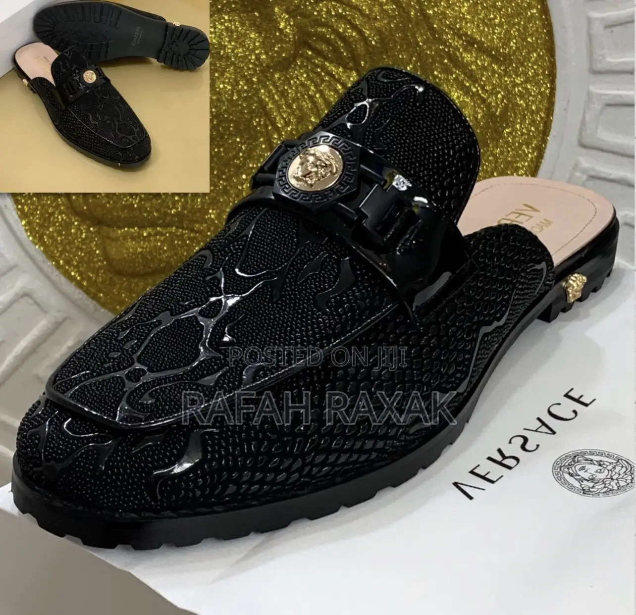 Original Men’S Versace Mules Half Cover Shoes