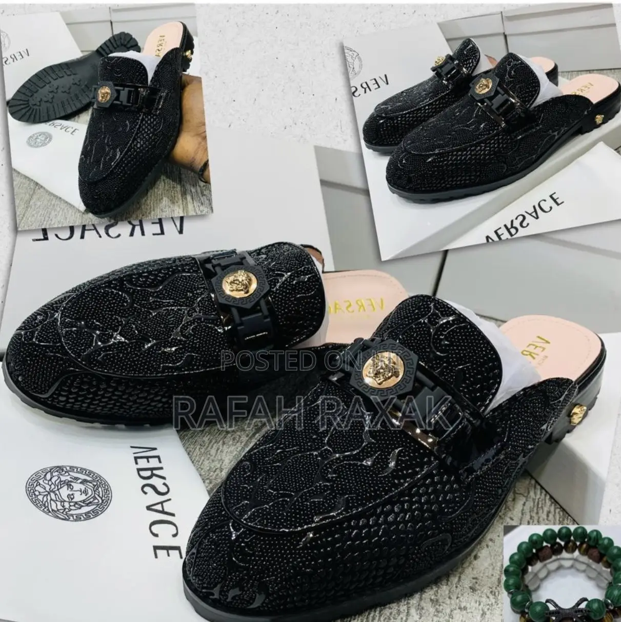 Original Men’S Versace Mules Luxury Half Shoes