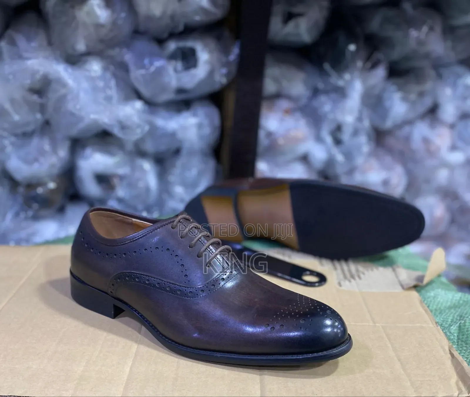 Stud Brown Premium Leather Shoes