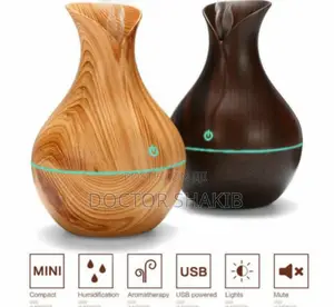 New USB Electric Wood Aroma Oil Diffuser With Led Light