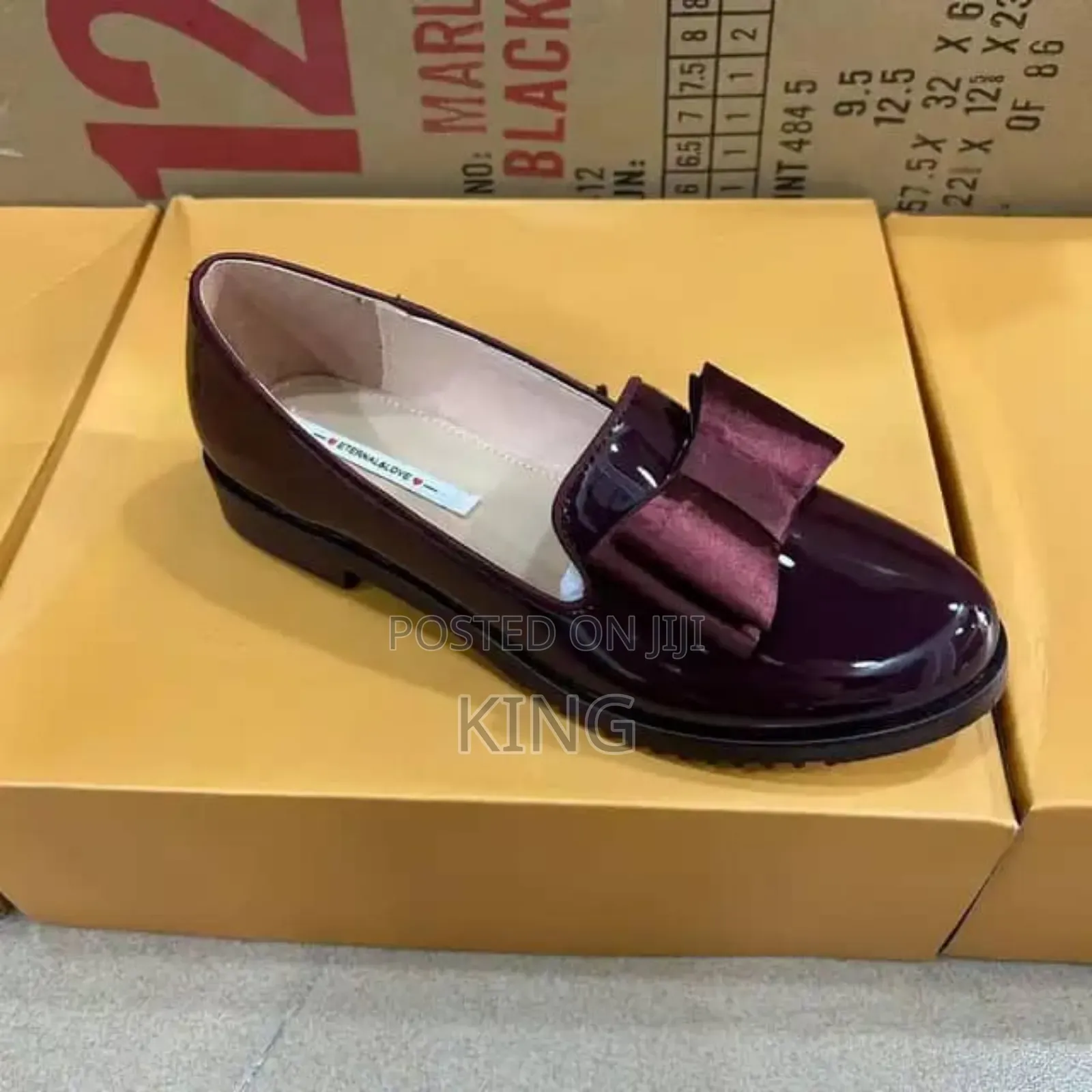 Maroon Ladies Shinny Shoes