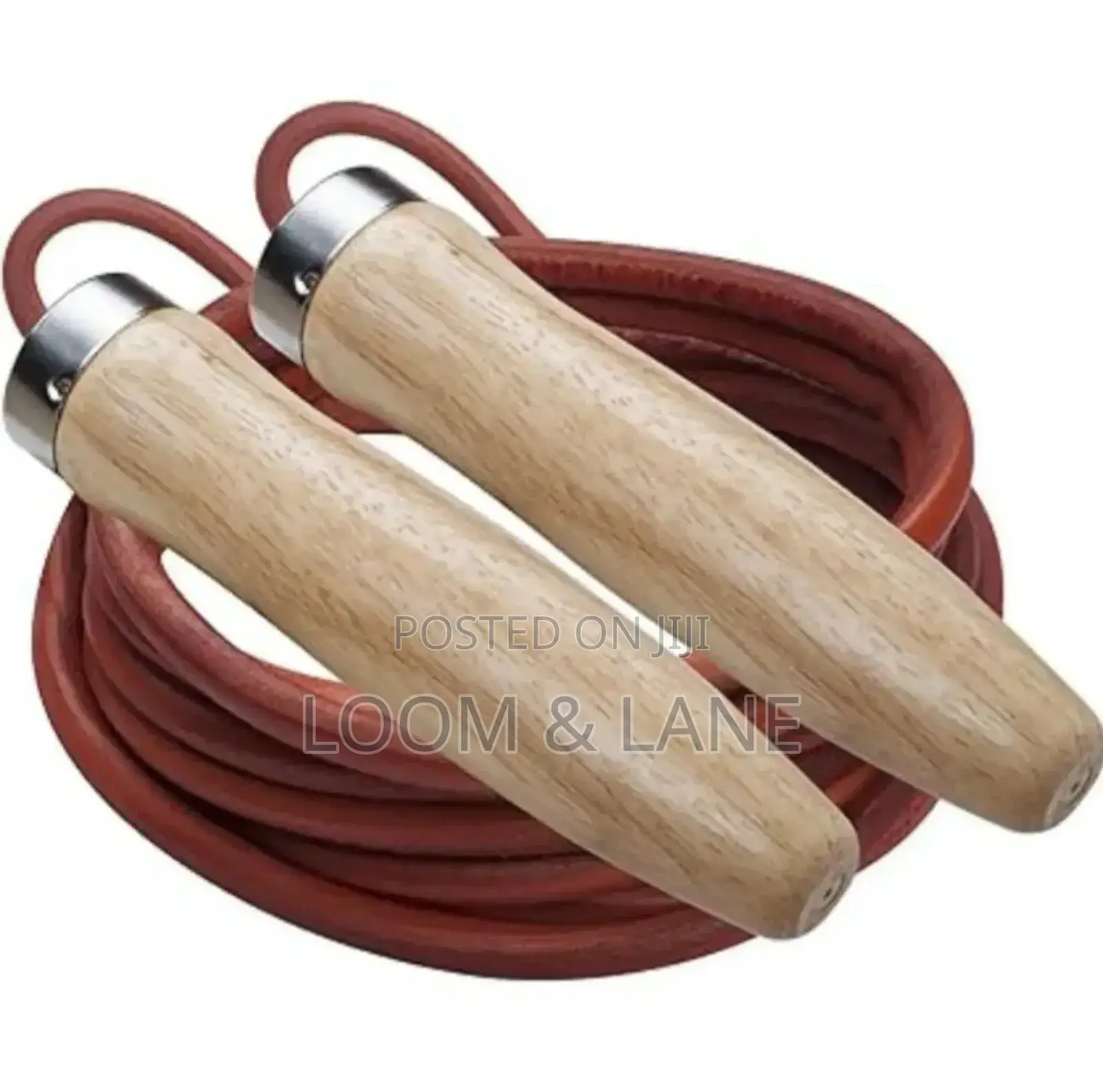 Leather Skipping Ropes With Smooth Wooden Handles