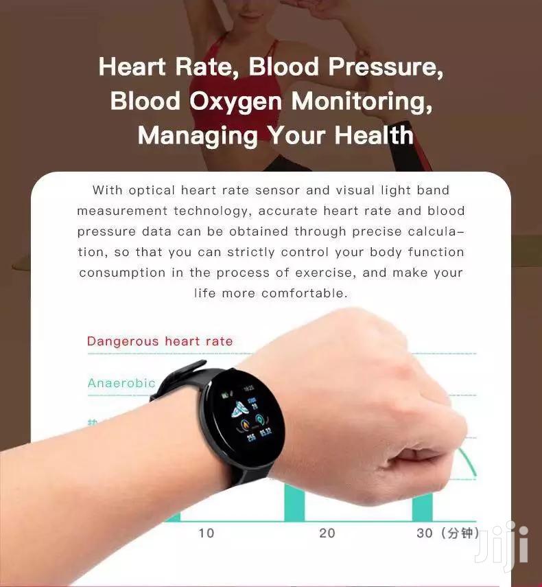 New Smart Health Bracelet Watch With Inbuilt Charger Red
