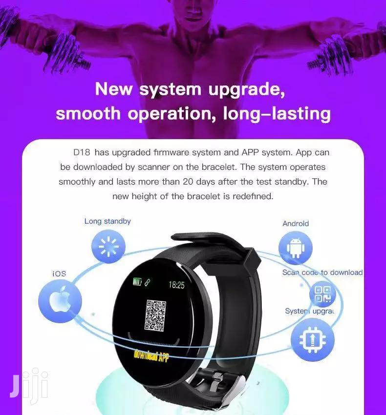 New Smart Health Bracelet Watch With Inbuilt Charger Red