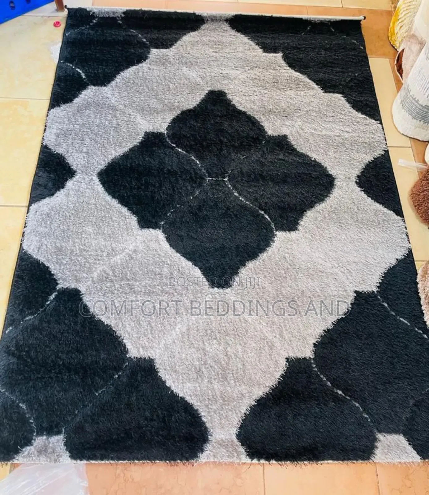 Turkish Centre Carpet Black and Grey