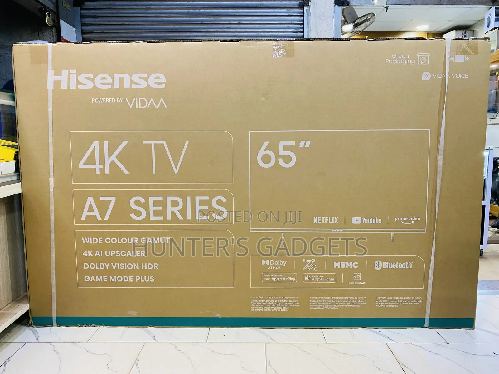 Euro 2024 65’ Hisense A7 Series Brand New Wiz Free Wallmount