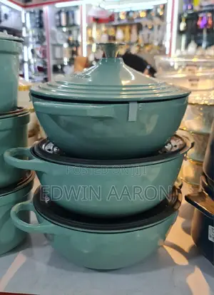 3pcs Enameled Cast Iron Pots
