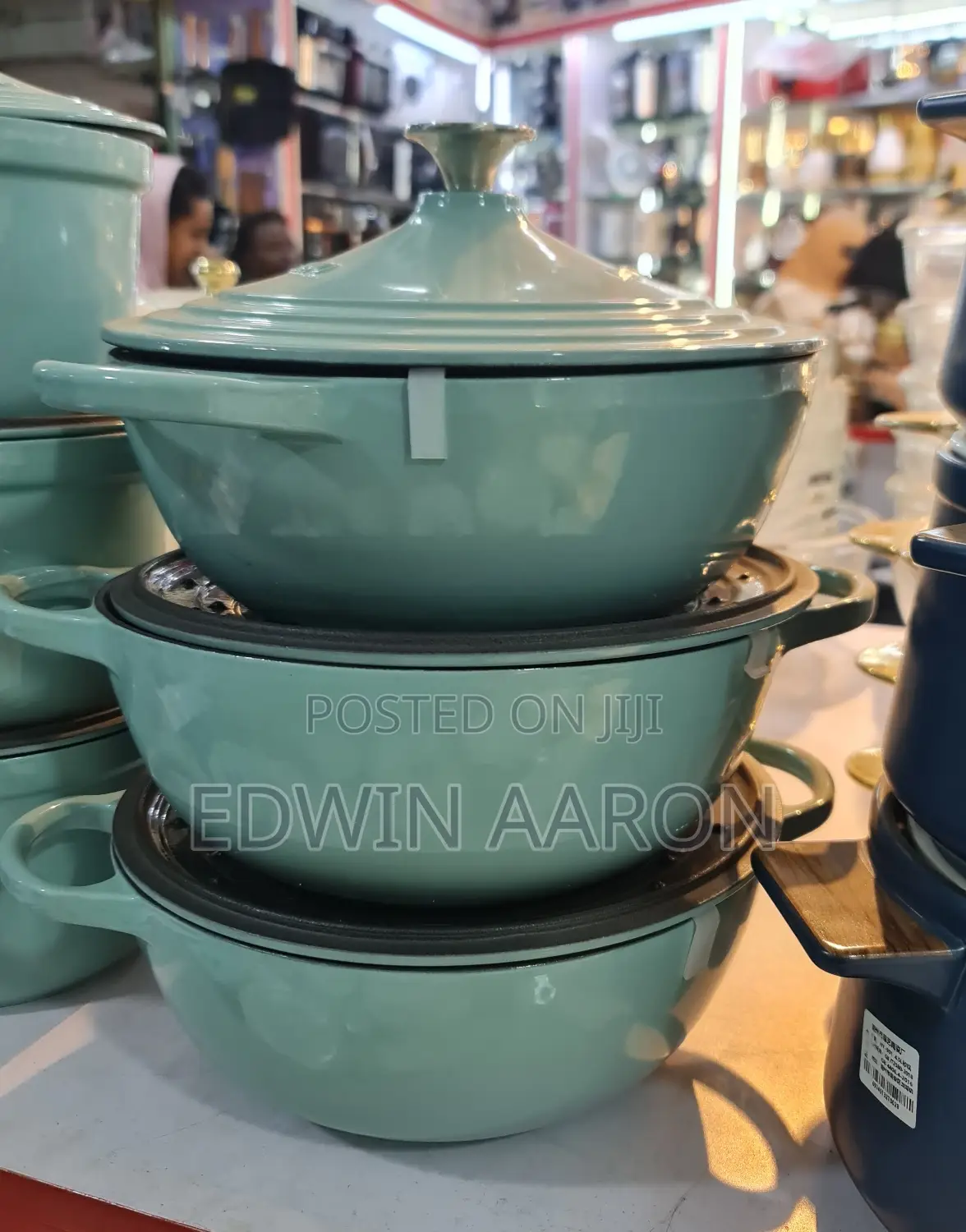 3pcs Enameled Cast Iron Pots