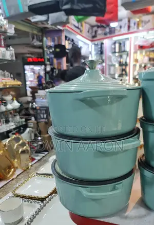 3pcs Non-Stick Enameled Cast Iron Pots