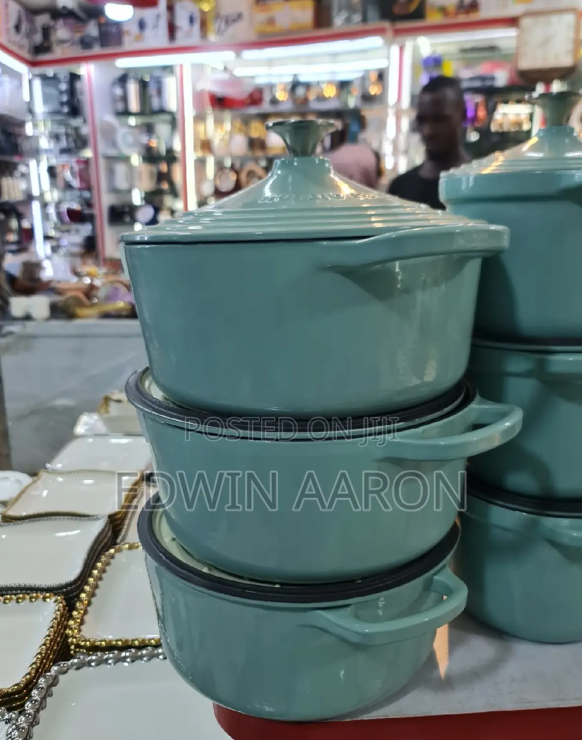 3pcs Non-Stick Enameled Cast Iron Pots