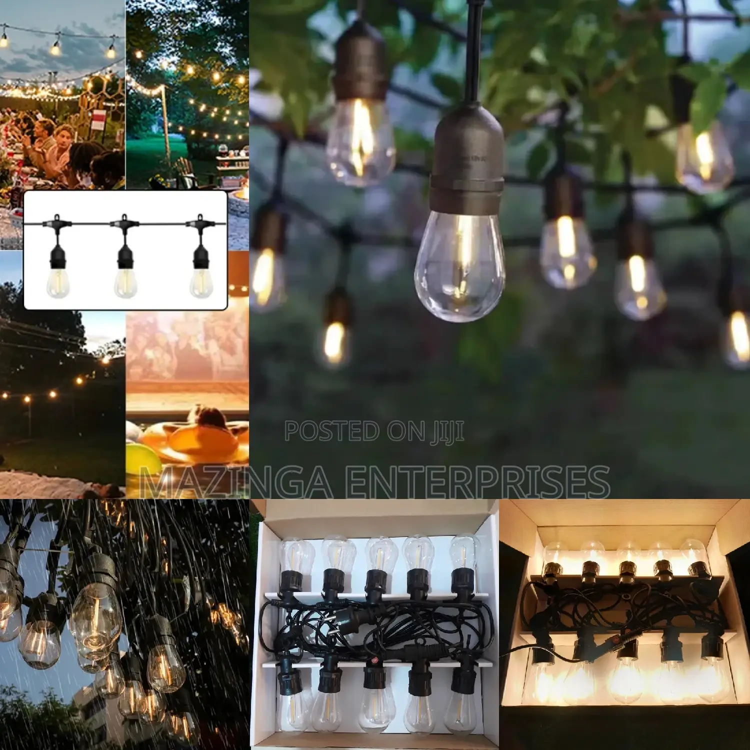Multifunctional Warm White Waterproof Outdoor String Lights