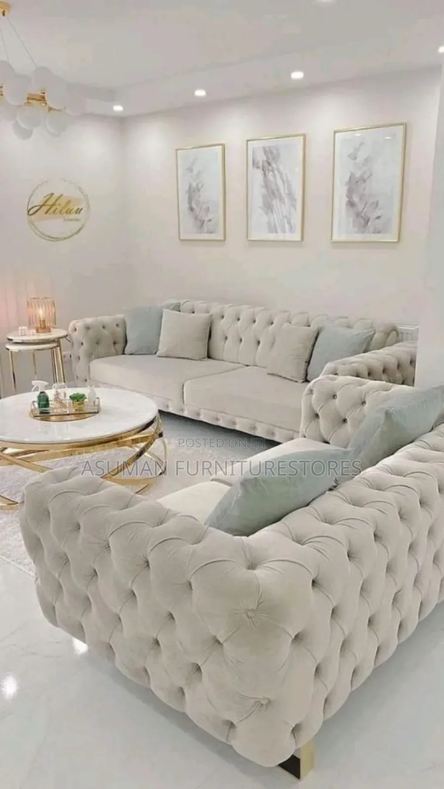 5seater Chesterfield Sofa Set Call Us On