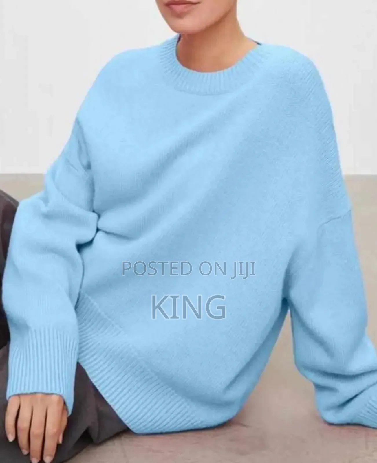 Sky-Blue Unisex Sweater