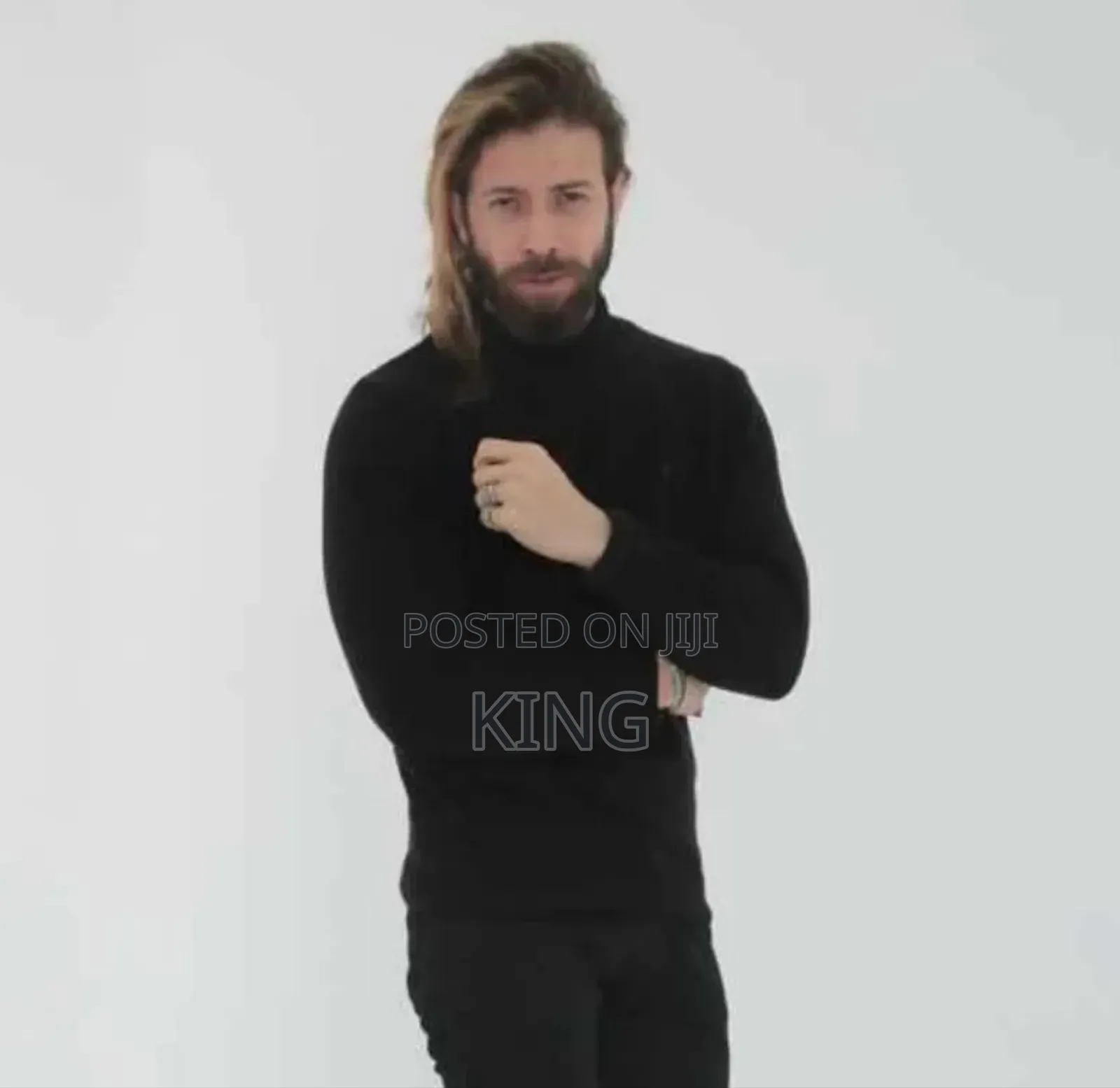 Triple Black Pullneck Sweater
