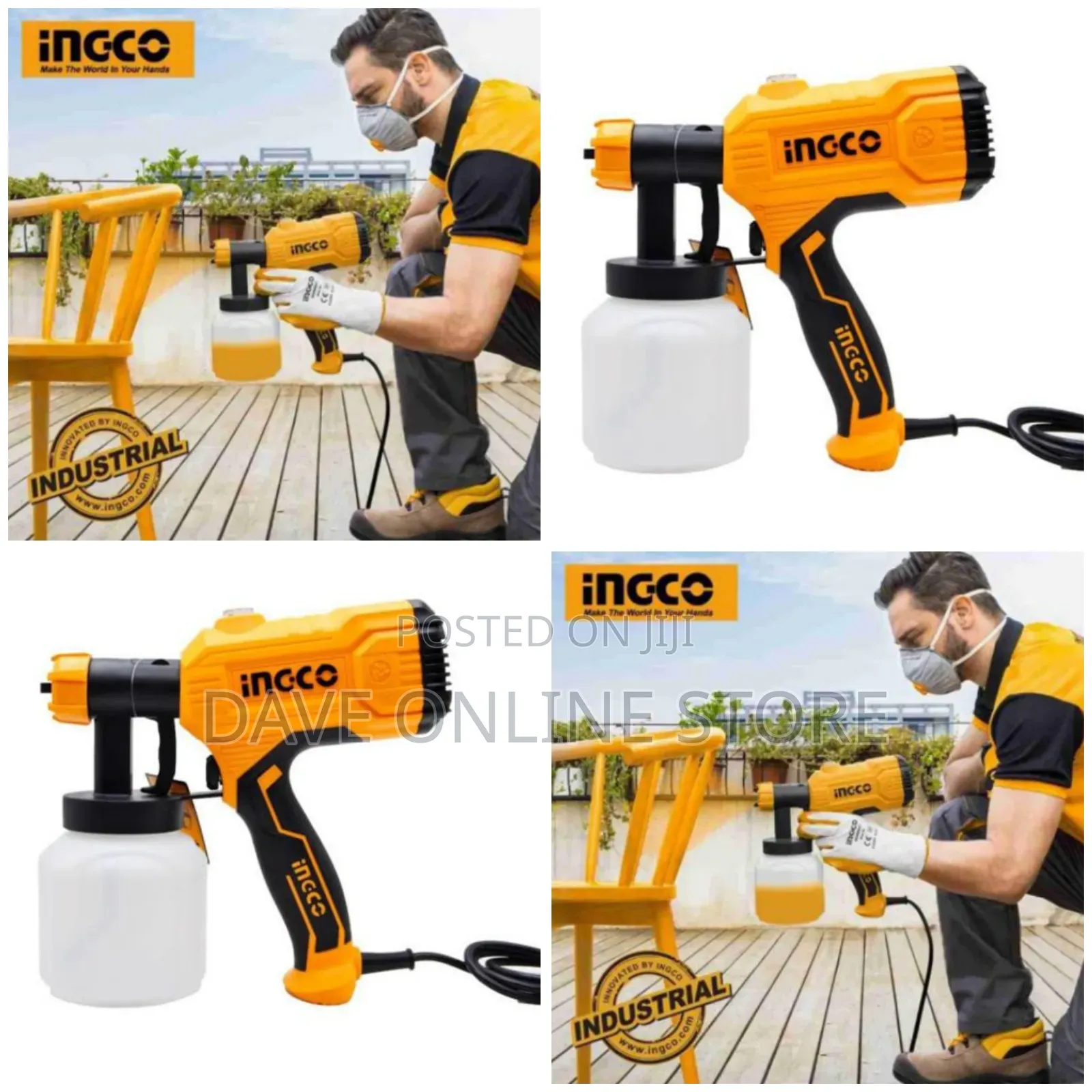 INGCO Spg3508 Electric Spray Gun - Orange