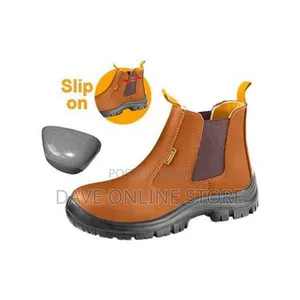INGCO Slip On Safety Boots - Brown / Grey