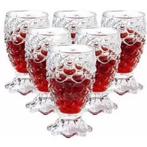Elegant 6 Pieces Glasses for Water and Juice-Transparent