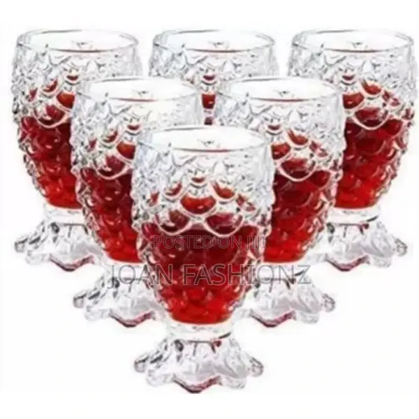Elegant 6 Pieces Glasses for Water and Juice-Transparent