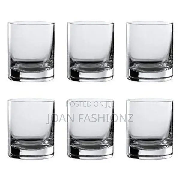 Elegant 6 Pieces Whisky Glasses-Transparent