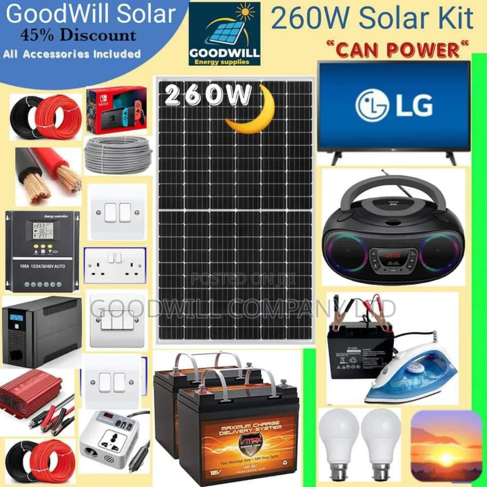 260w Solar Energy System Full Kit (German Solar)