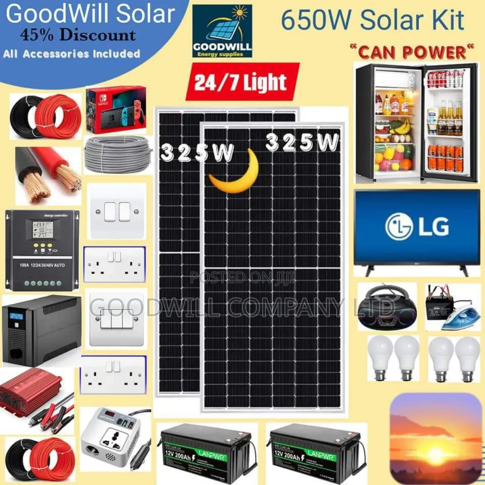 650w Home Solar Kit