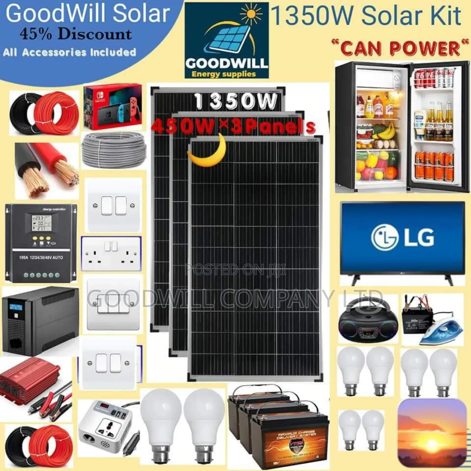 1350w Solar Energy System Full Kit (German Solar)