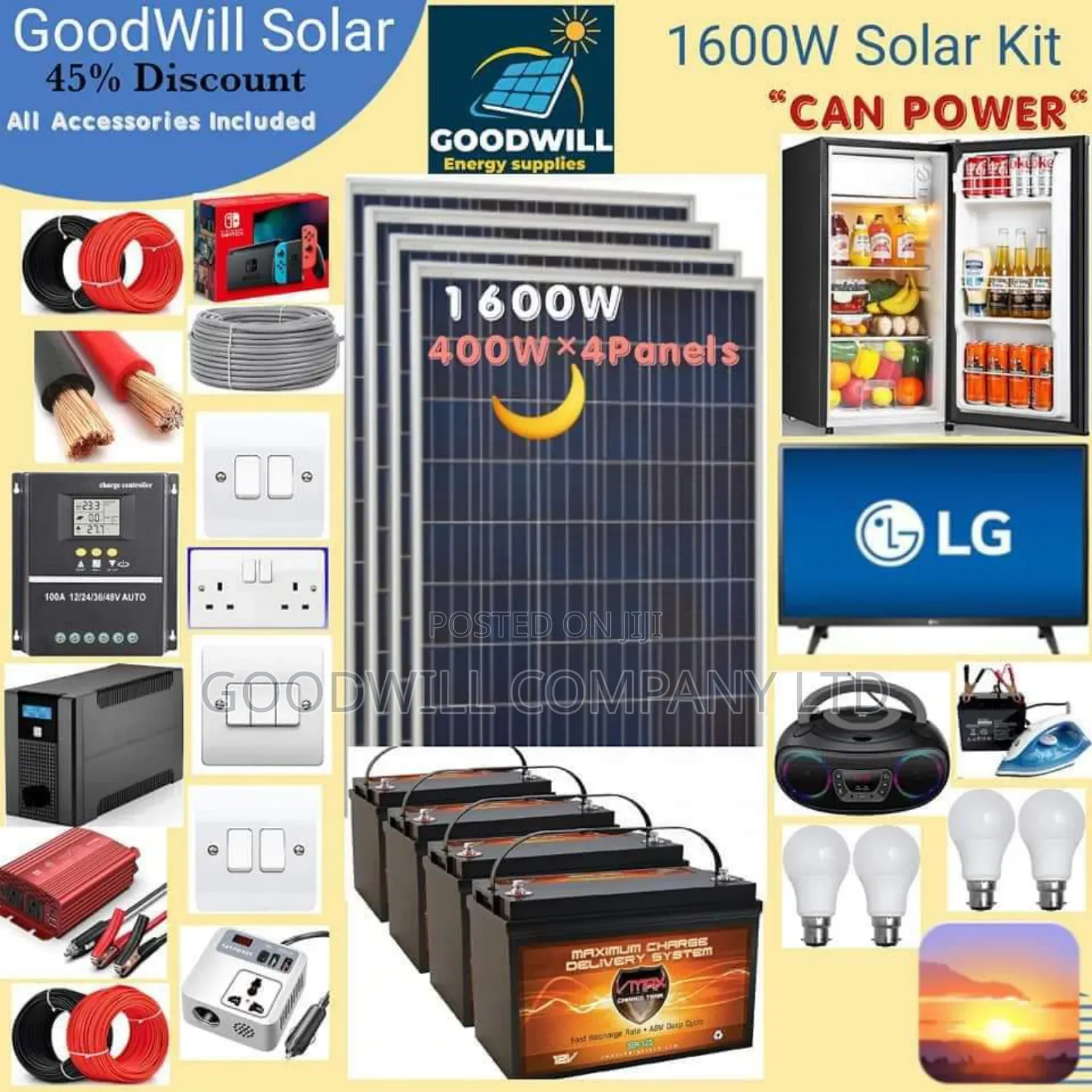 1600w Solar Energy System Full Kit (German Solar)