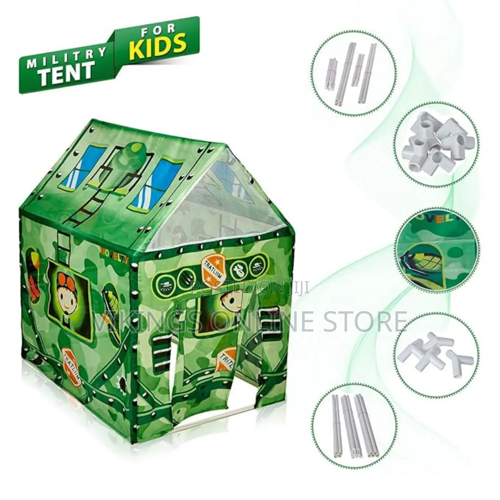 Military House Play Kids Play Tent 50 Balls