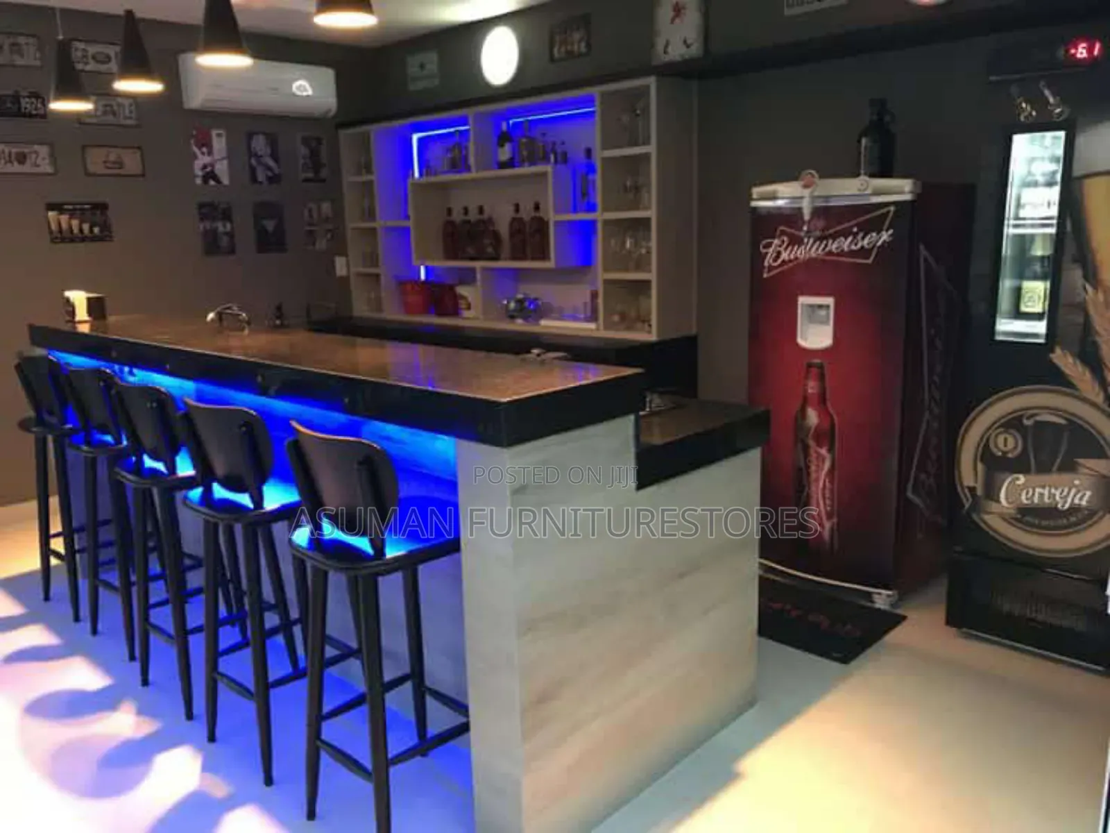 Modern Bar Counter With Strip Lights Call