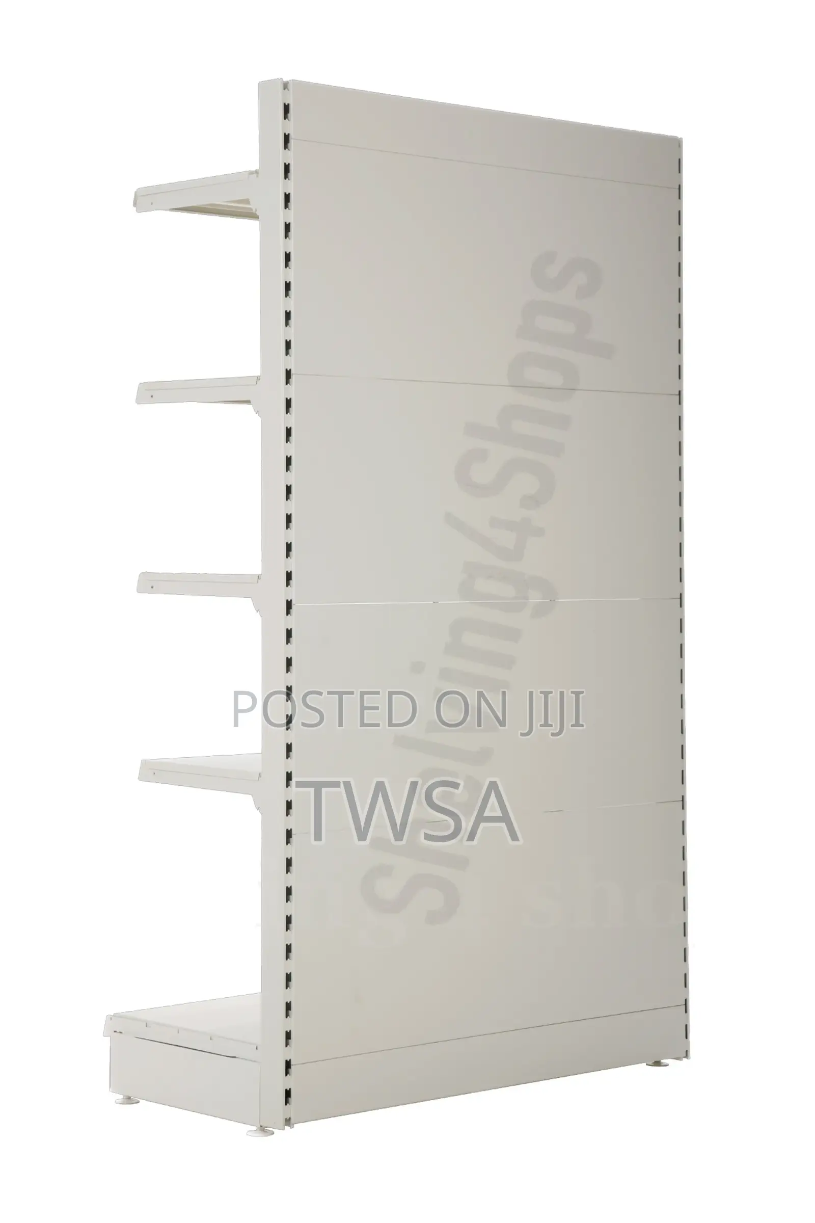 Wall Shelving 1.8m High With 400mm Base Shelf and 4 X 350mm