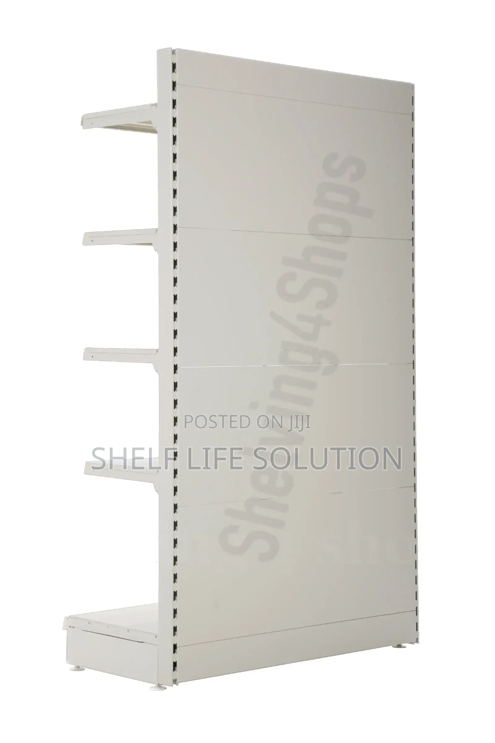 Wall Shelving 1.8m High With 400mm Base Shelf and 4 X 350mm