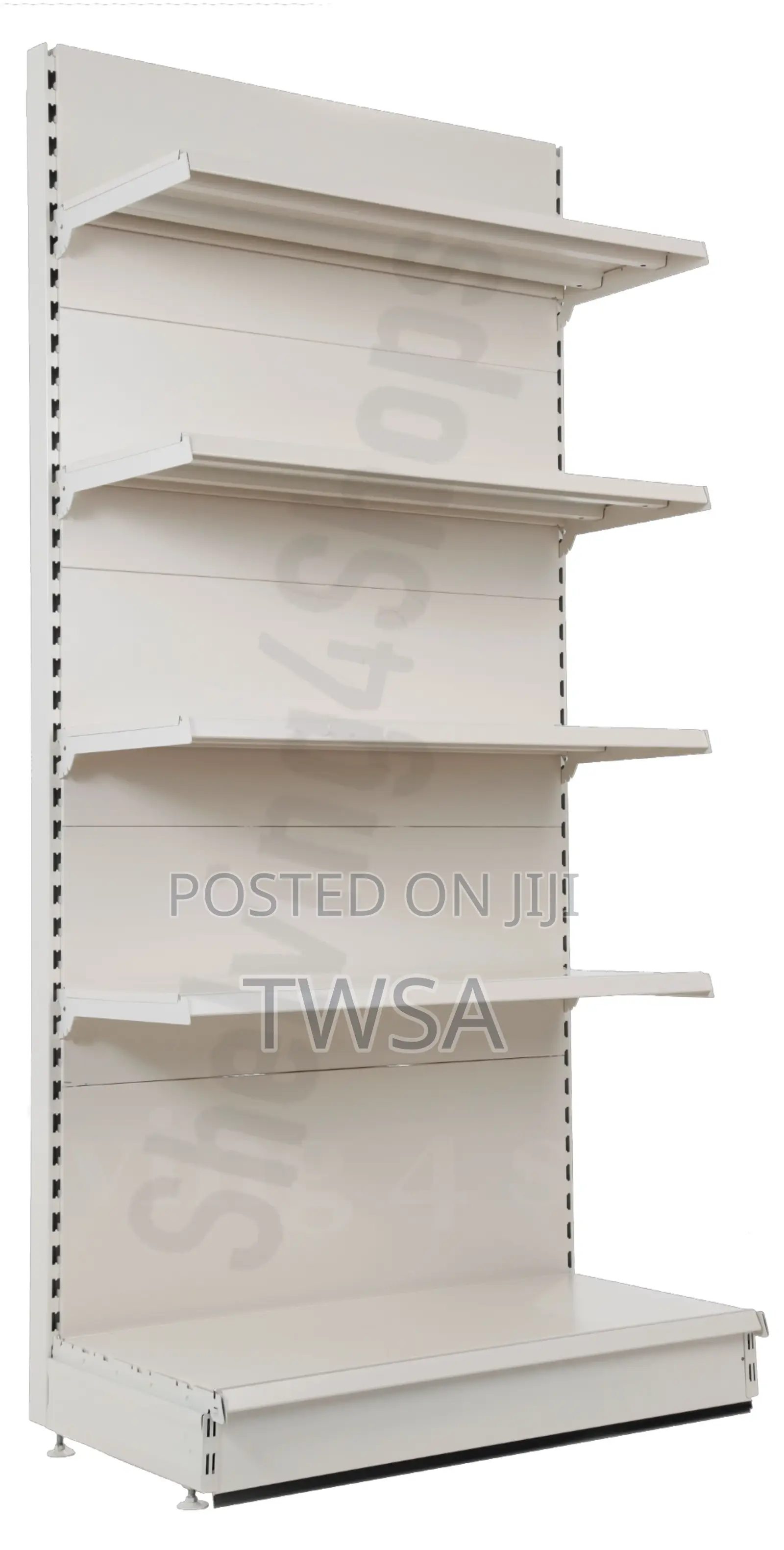 Wall Shelving 1.8m High With 400mm Base Shelf and 4 X 350mm
