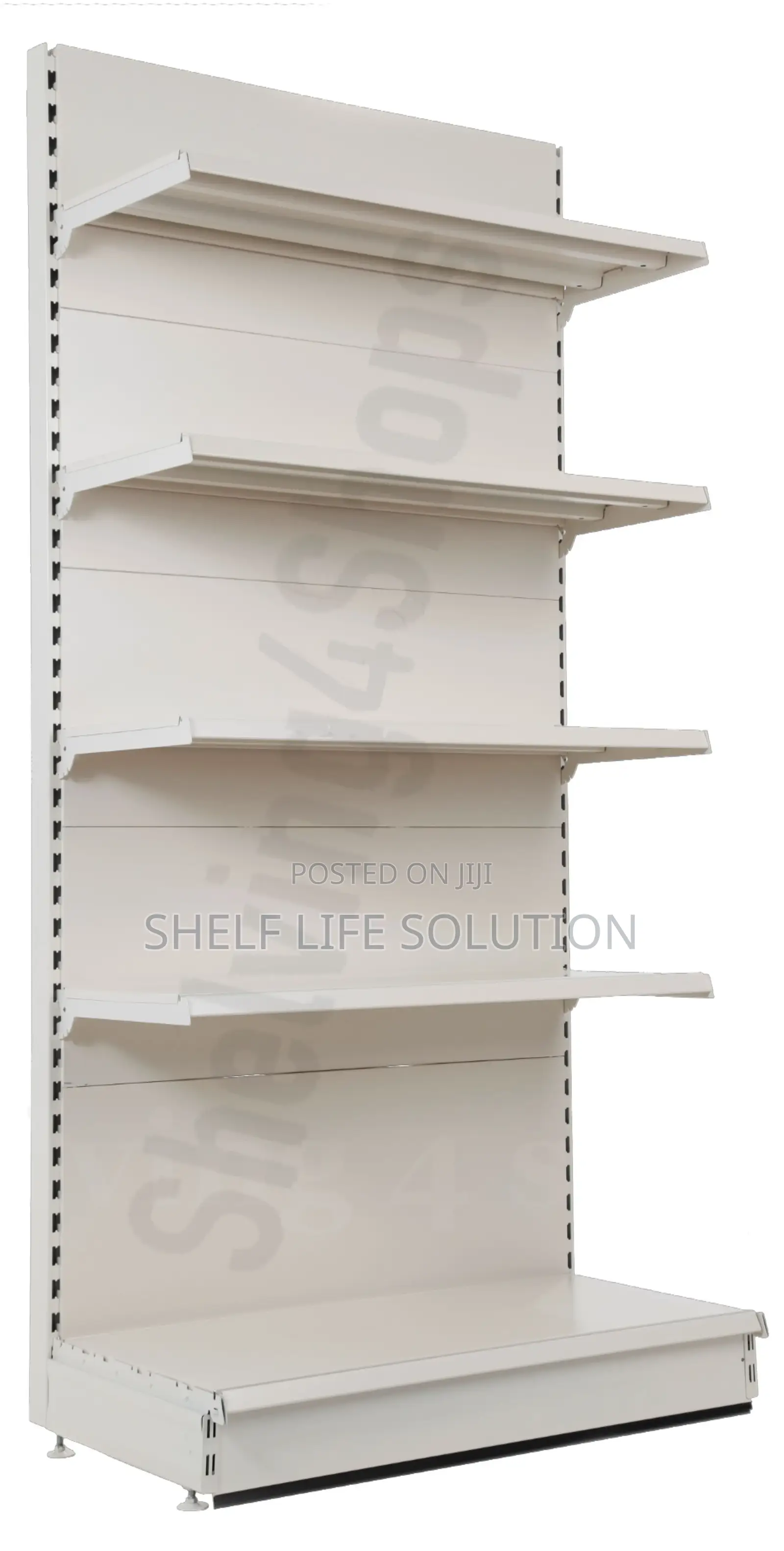 Wall Shelving 1.8m High With 400mm Base Shelf and 4 X 350mm